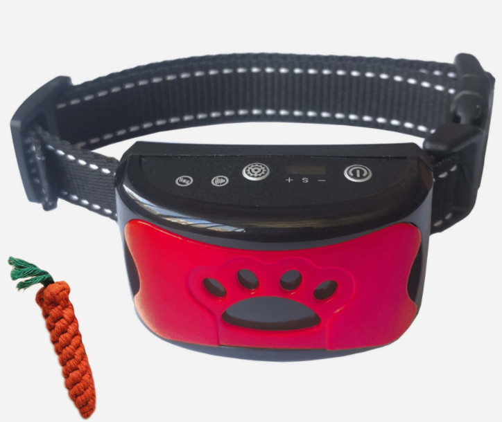 Collar de entrenamiento para perros, eléctrico, resistente al agua, Control remoto, recargable, entrenador para perros, supresor de ladridos con sonido de vibración de choque