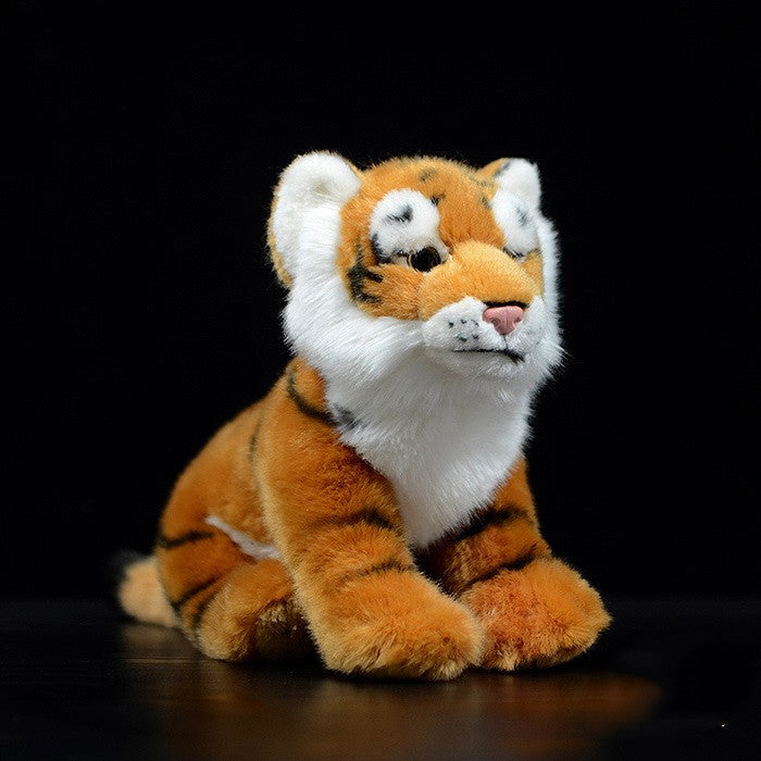 Poupée de tigre du Bengale jaune, jouet en peluche, modèle Animal de Simulation