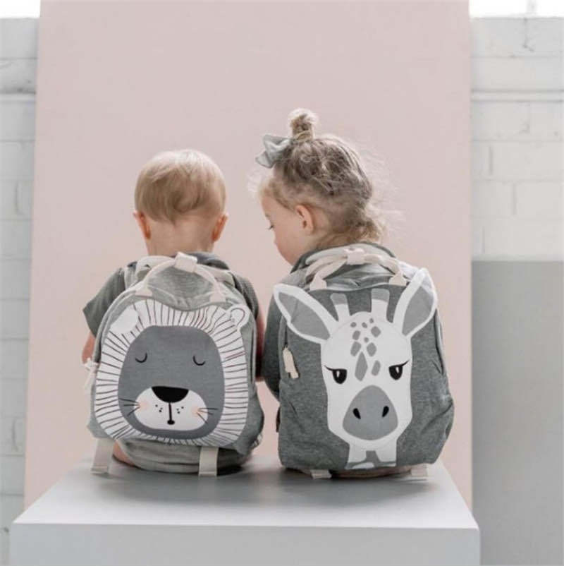 Sac à dos série animaux de dessin animé, cartable pour enfants