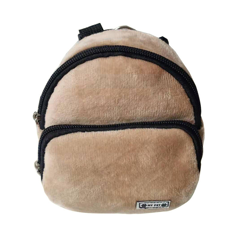 Mochila portátil de franela para perros y gatos para refrigerios