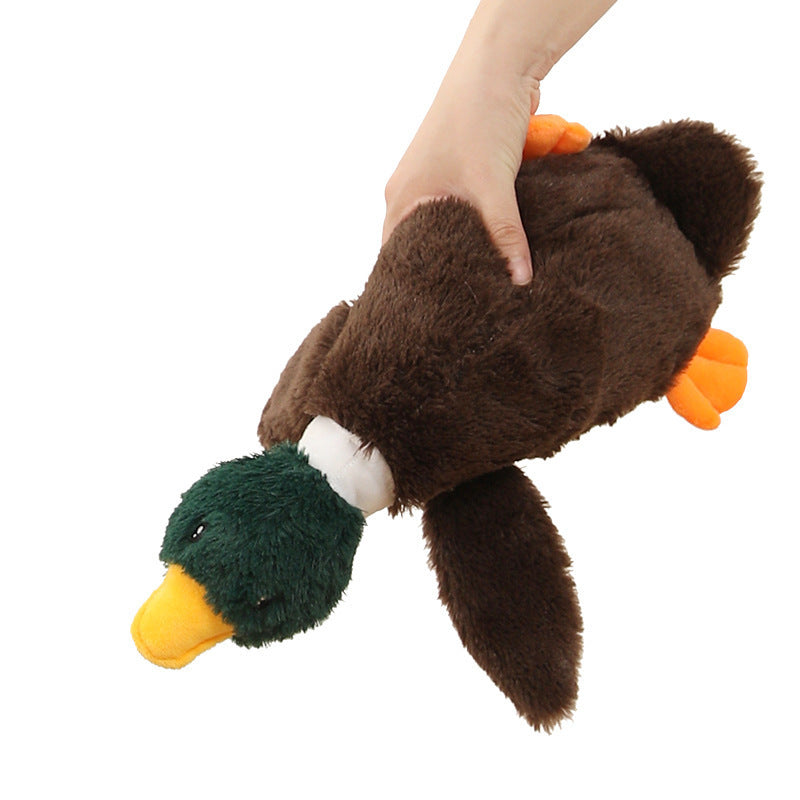 Plush Mallard Duck Dog Toy Plush Squeaky Dog Toy Crinkle Dog Toy  Cute Duck Pet Toy For Small Medium Large Pets Stuffed Animals Chew Toy For Biting Training Teething Indoor Pet Interactive Toy