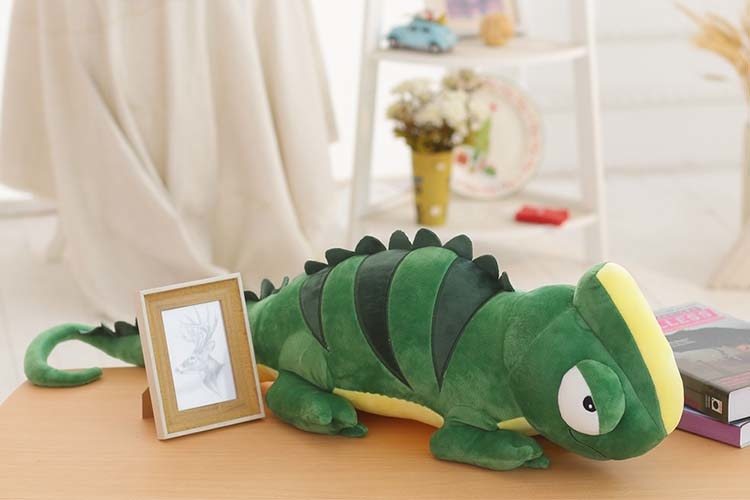 1 pc 100 cm Simulation caméléon poupée jouets en peluche simulation animal personnalité ornement coussins délicat drôle jouet cadeau d'anniversaire 