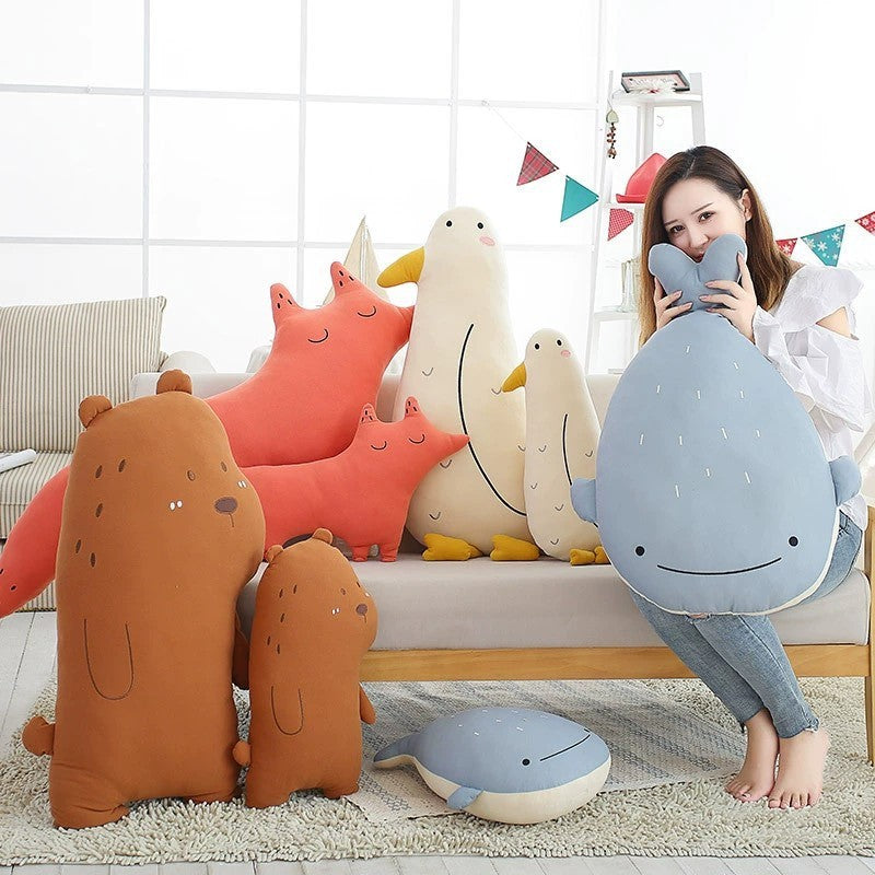 Soft Forest Seabird Whale Home Cushion Plush Toy