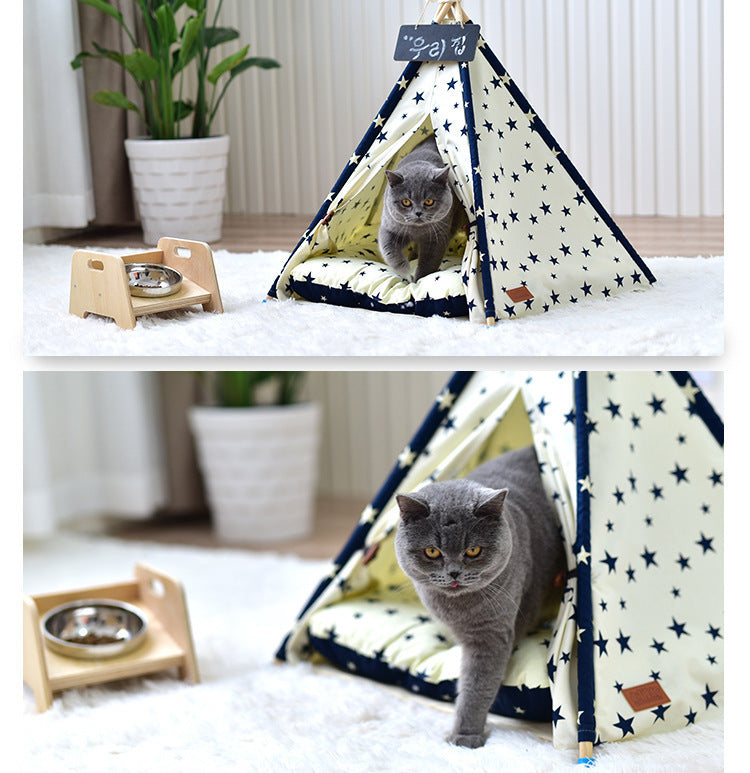 Tente portable et lavable pour animaux de compagnie, lit pour chien, chat, jouet, maison 