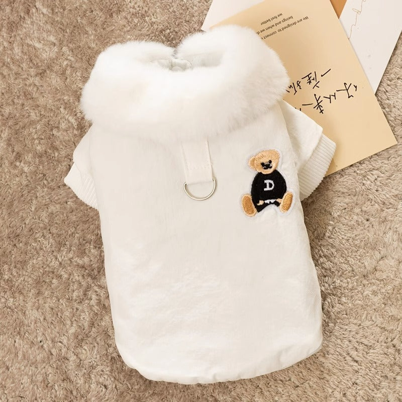 Traction Thick Warm Jacket Small Dog Autumn And Winter Cat Pet Clothes