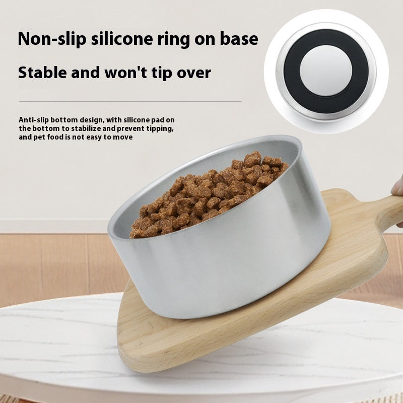 304 Stainless Steel Bowl For Pet Double-layer Thickening