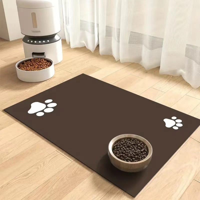 Alfombrilla para suelo con diatomeas para mascotas, para perros y gatos, a prueba de derrames, impermeable, de secado rápido