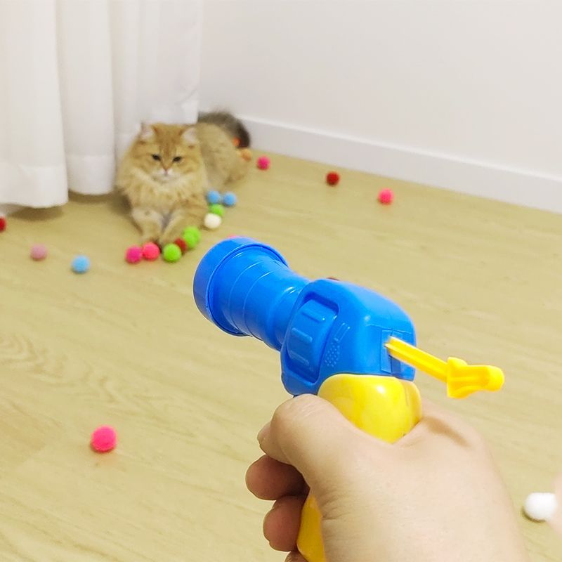 Jouet de secours pour pistolet à pompons pour chat