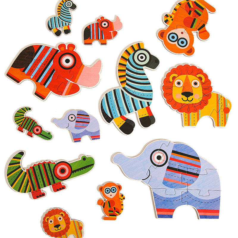 Animal puzzle paper puzzle