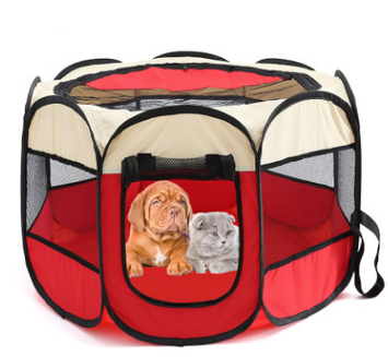 Valla octogonal plegable rápida para mascotas, tela Oxford 600D, impermeable y atrapante para gatos, jaula para perros, jaula para mascotas