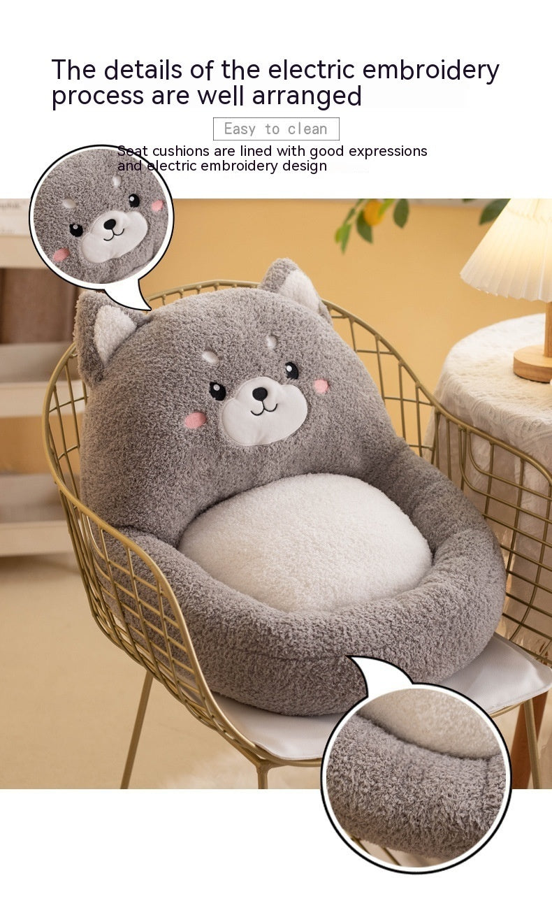 Animal Sofa Cushion Backrest Plush Seat Cushion