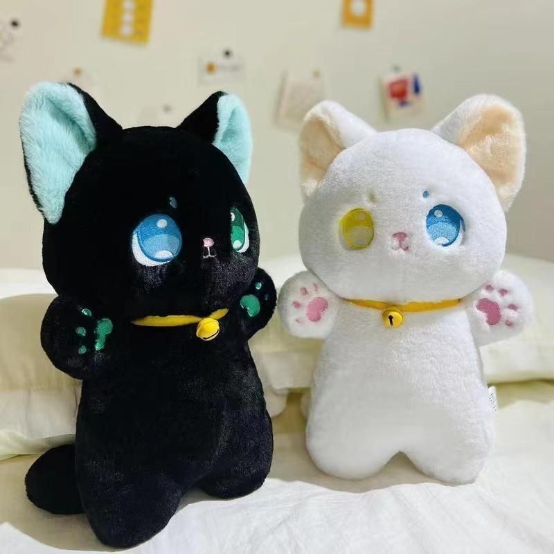 Cute Black And White Cat Doll Plush Toys