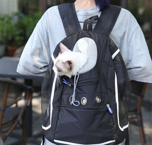 Mochila para salida de mascotas con bolsa para gatos