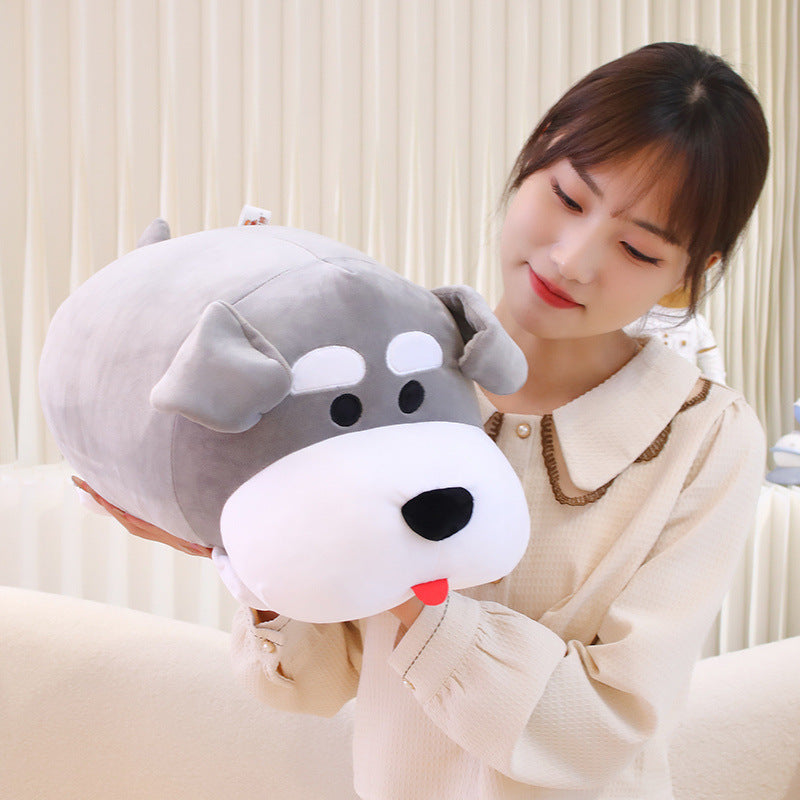 Cute Soft Lying Posture Schnauzer Doll Plush Toys