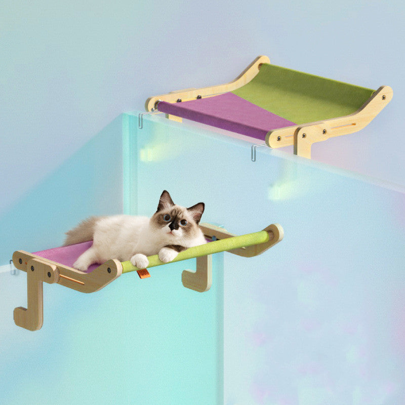 Window Glass Hammock Hanging Cat Litter Windowsill