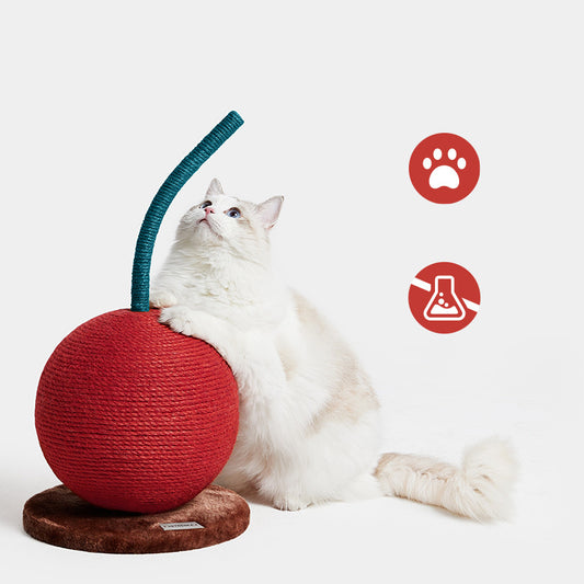 Big Orange Cherry Cat Climbing Pet Fruit Toy