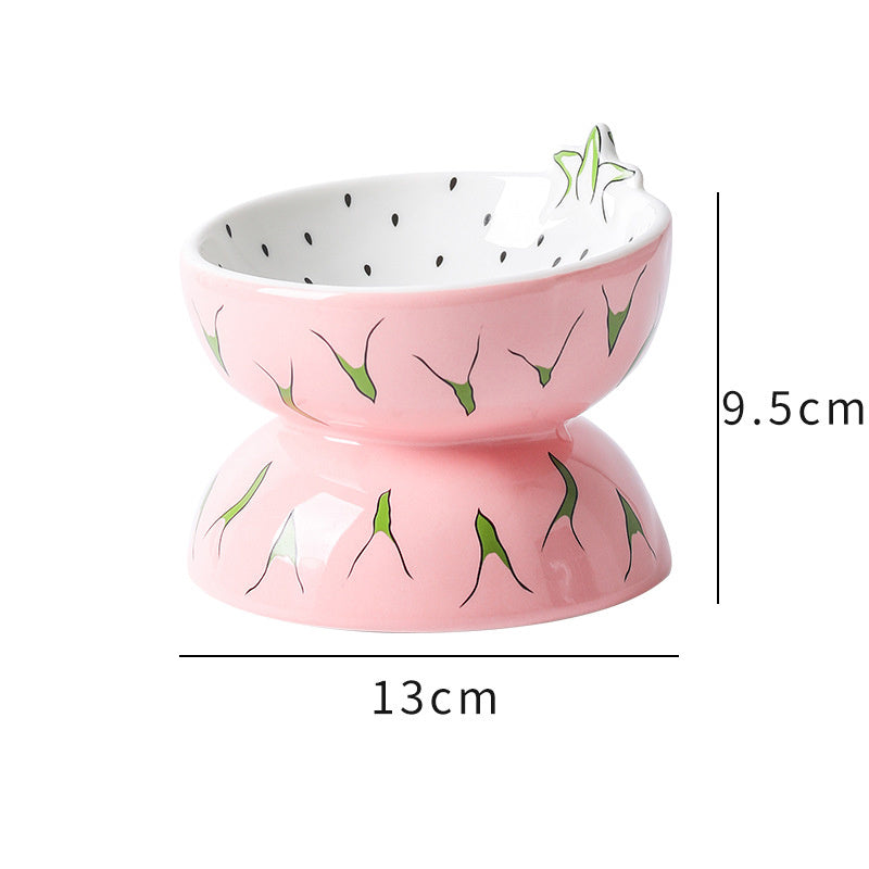 Gamelle surélevée en céramique pour chat de 5 pouces, gamelle large et surélevée pour nourriture et eau, gamelle inclinée anti-vomissement pour chats d'intérieur et petits chiens