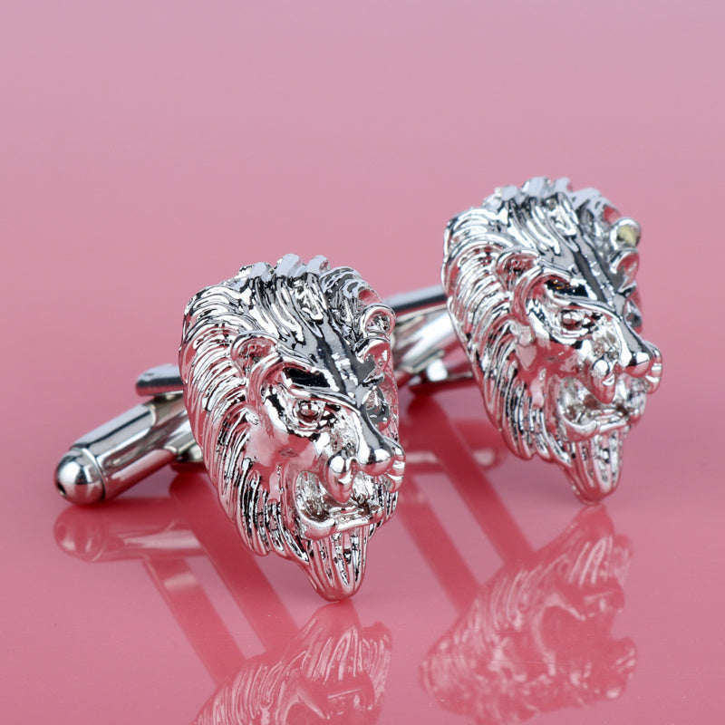 Animal roaring lion cufflinks