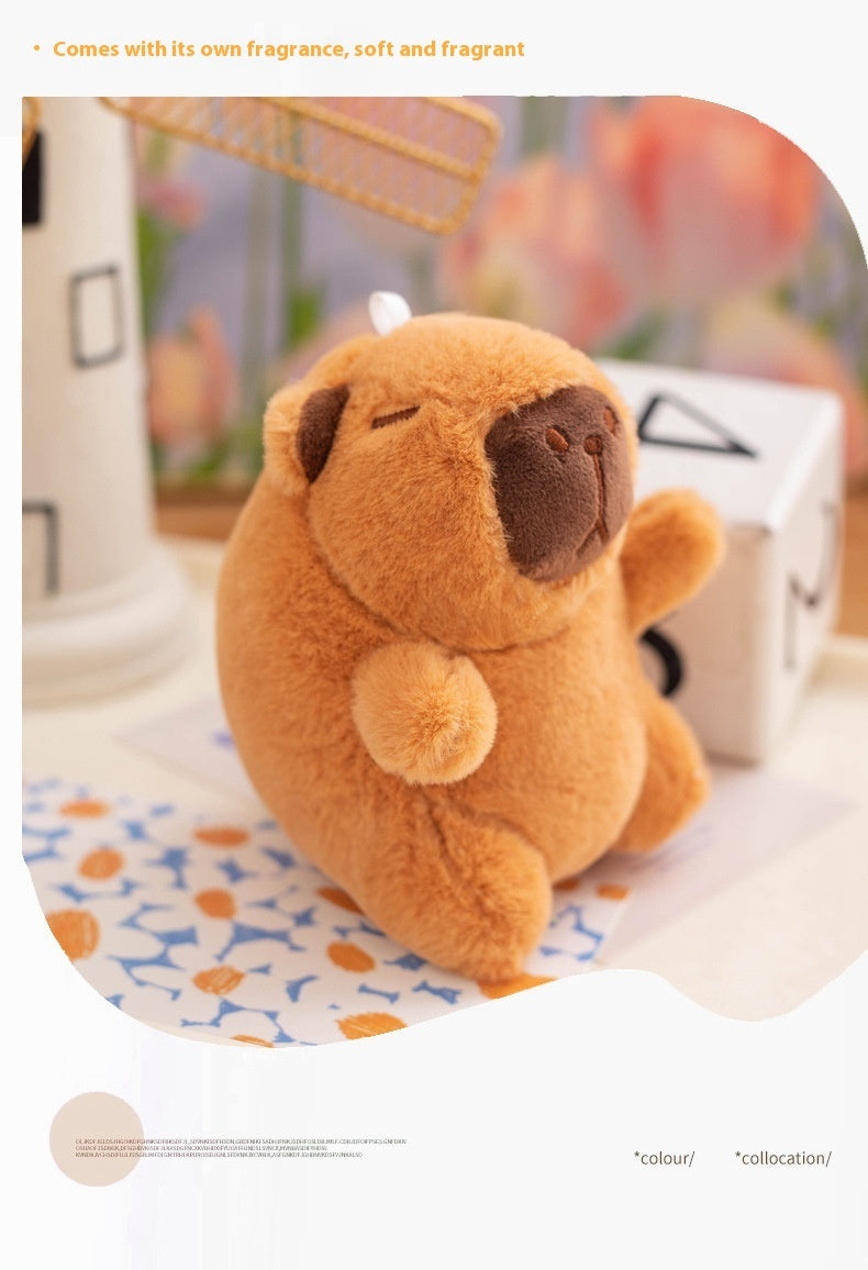 Capabala Capybara Doll Guinea Pig Peluche Juguete Pequeño Colgante Niñas Bolsos Adorno Llavero