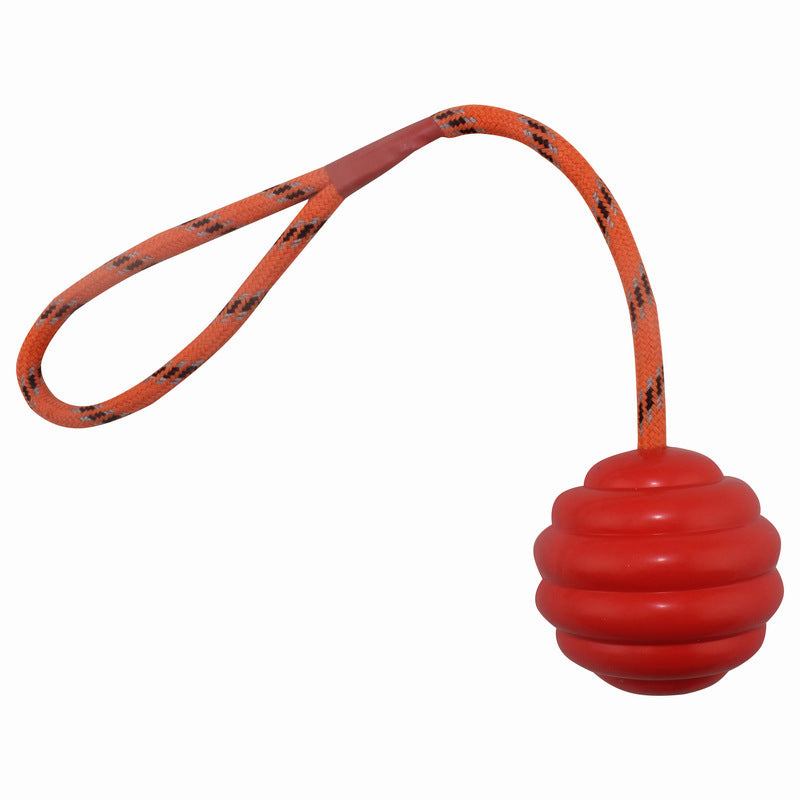 Ball Multi-color Optional Rubber Bite-resistant Molar Clean Tooth Rope Knot Interactive Training Pet Toy