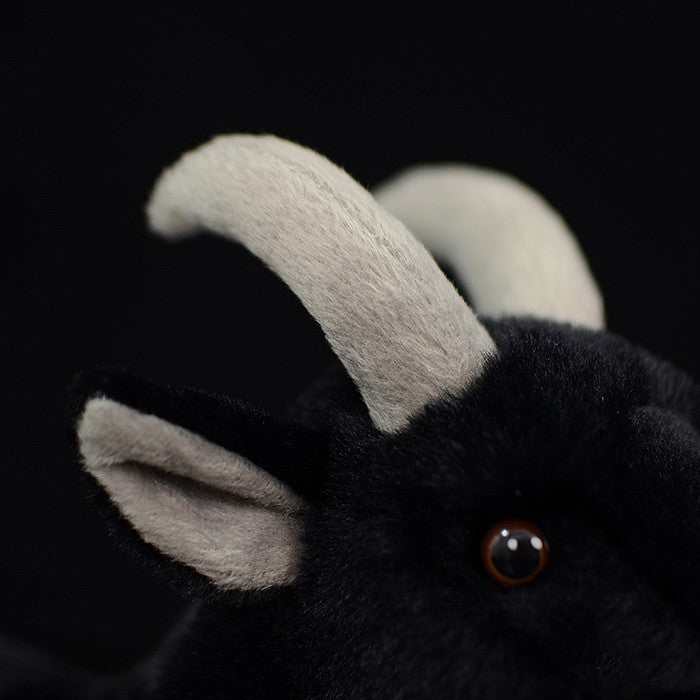 Fashionable Simple Black Goat Shaped Plush Toy