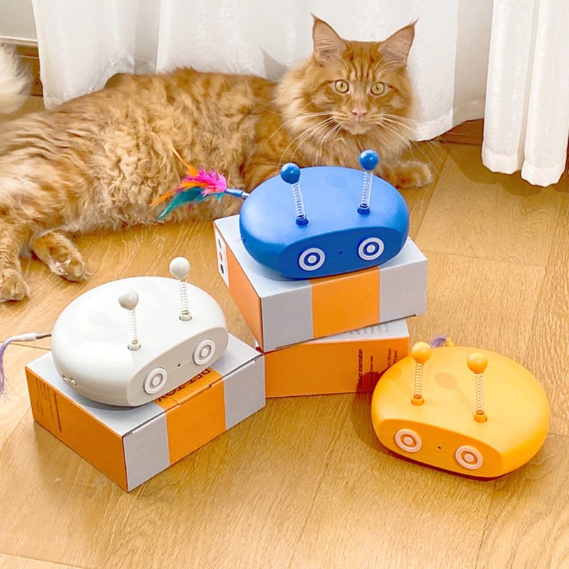 Jouet robot électrique laser pour chat, chargement USB, plume taquine, bâton de chat, rechargeable, intelligent, amusant, jouets pour animaux de compagnie 