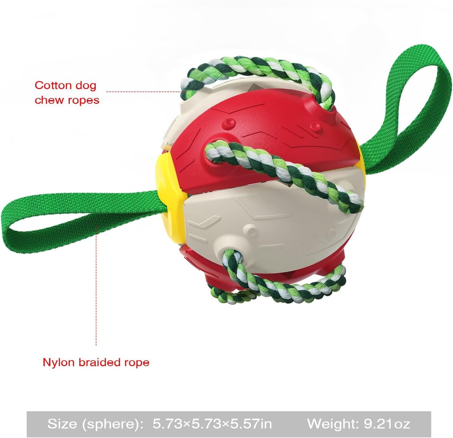 Pelotas de juguete para perros con cuerdas para masticar Platillo volador para mascotas Juguete interactivo para perros para tirar de la cuerda Los mejores regalos para perros pequeños y medianos 