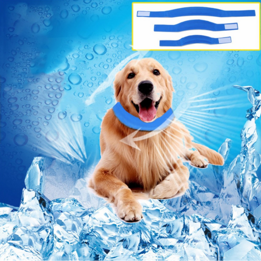 Nuevo Babero refrescante para mascotas, almohadilla de hielo fresca de verano, bolsa de hielo para perros con golpe de calor, Collar, suministros para mascotas