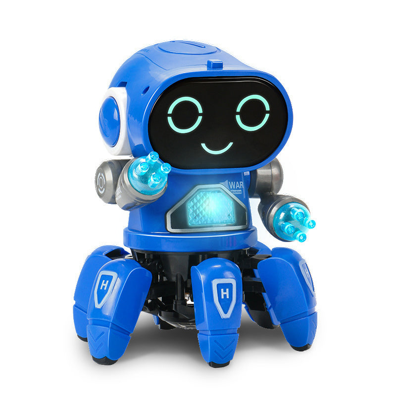 Robot eléctrico de rock, música, luz, robot automático que camina, se balancea y baila, juguetes para niños