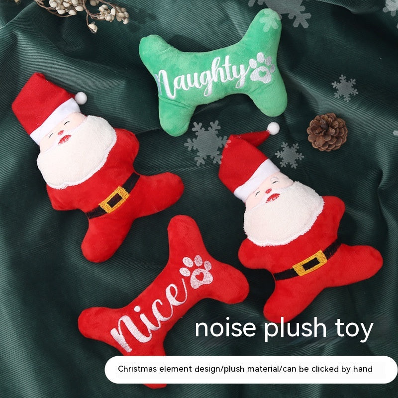 Navidad perro peluche sonido cachorro juguete decoraciones de Papá Noel