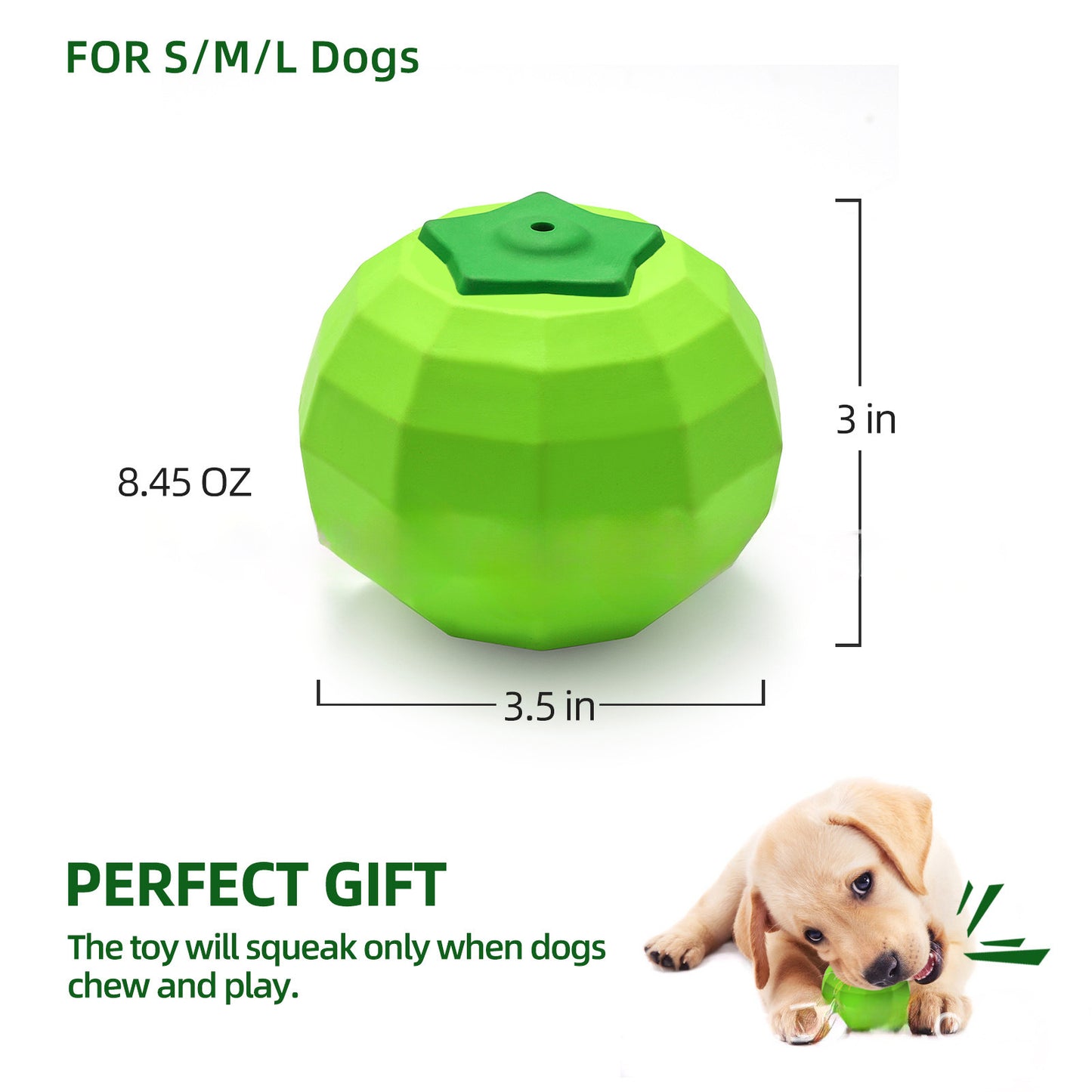 Juguete chirriante para perros para masticadores agresivos Juguetes interactivos para perros medianos y grandes Juguete para masticar con forma de pelota para limpiar los dientes de razas grandes con caucho natural no tóxico