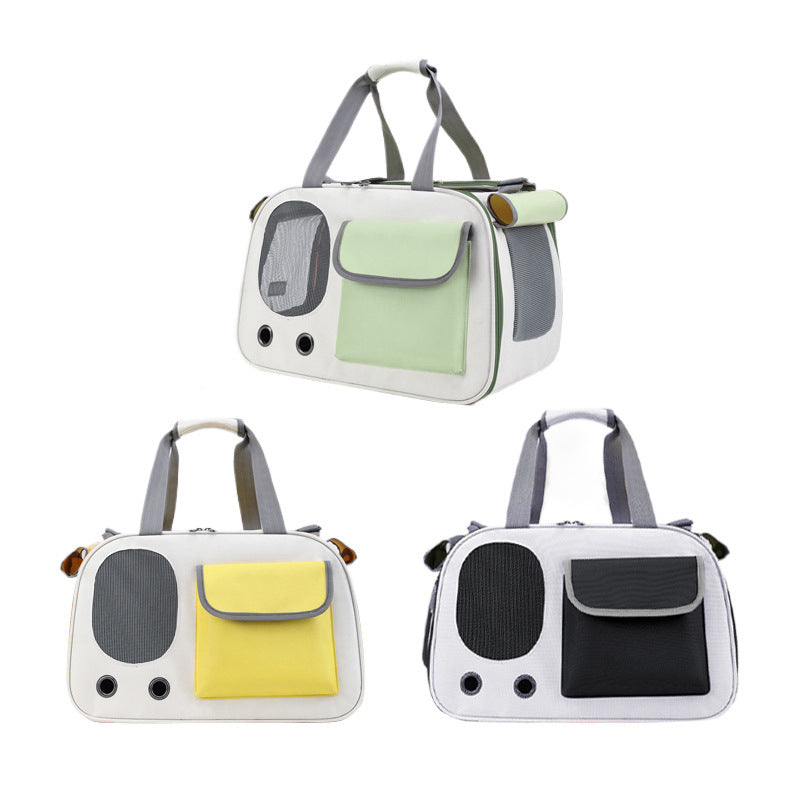 Sac à bandoulière pliable et portable pour animaux de compagnie, grande capacité