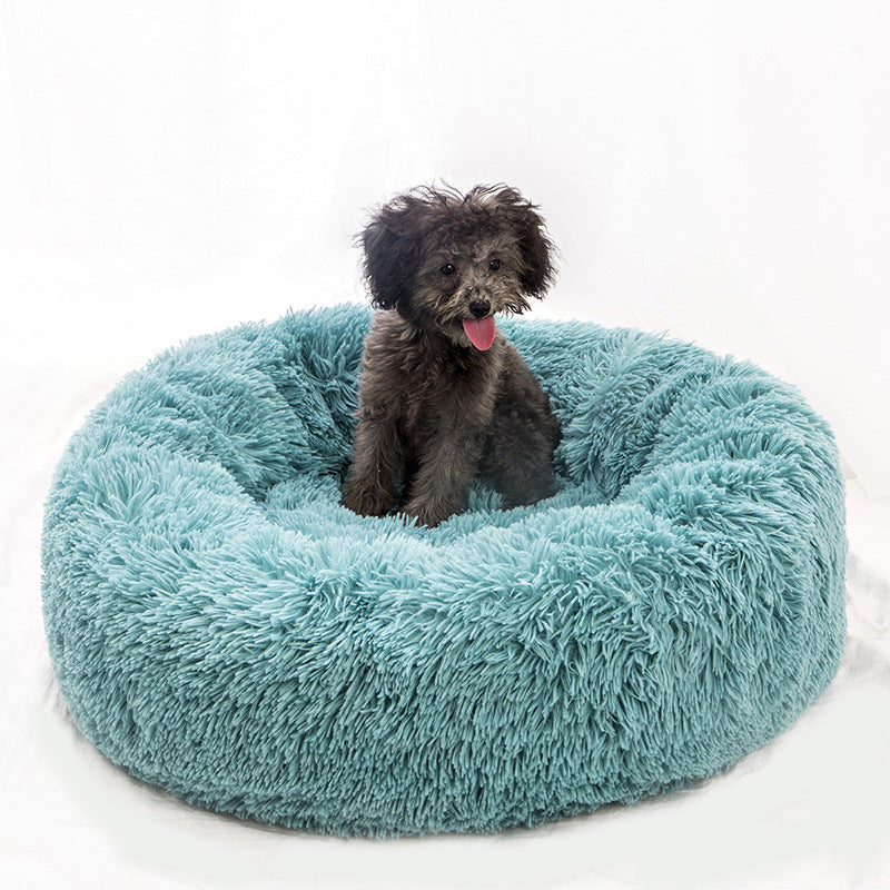 Small Dogs Round Plush Cat Litter Kennel Pet Nest Mat Puppy Beds