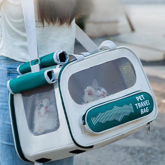 Bolsa de transporte para mascotas, bolsa de viaje plegable y blanda para mascotas, bolsa de transporte para perros y gatos, aprobada por aerolíneas, bolsa de viaje plegable y blanda para cachorros, bolsa de viaje para mascotas adecuada