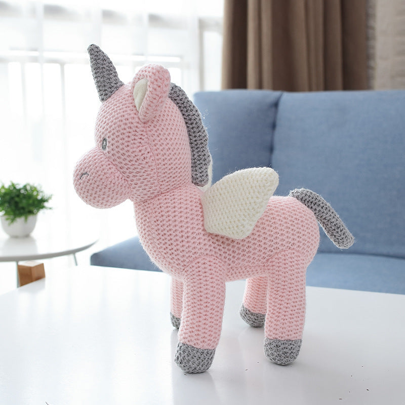 Wool knitted animal doll