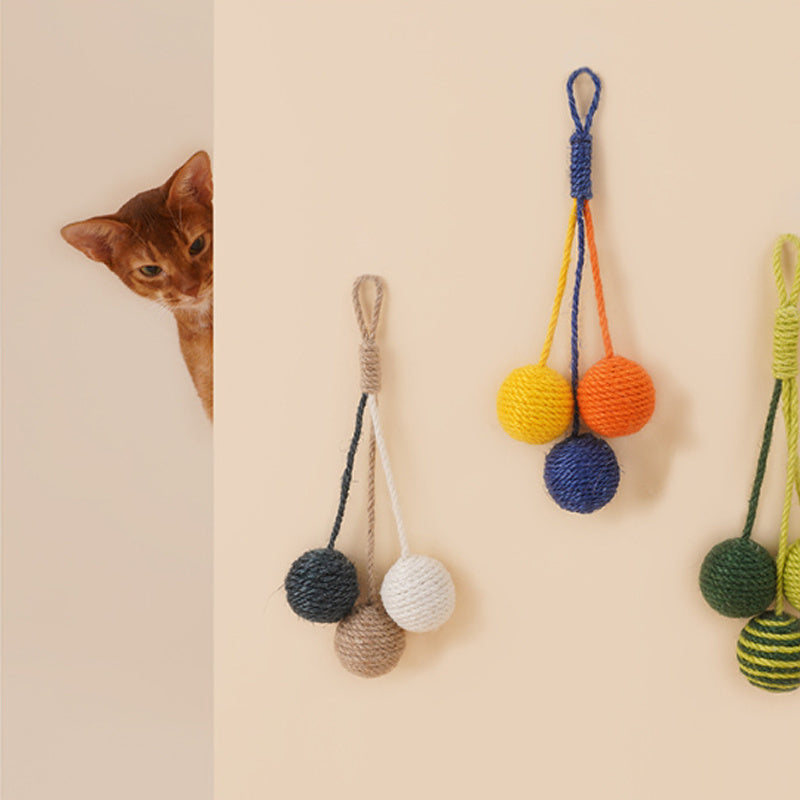 Juguete para gatos, palo para bromear, pelota de hierba gatera resistente a las mordeduras, juego de juguetes para gatos, juguete para gatos, gatito que se auto-saluda