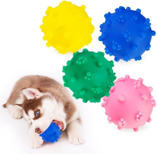 Dog Toy Balls Bright Color Spike Dog Balls Puppy Chew Toys For Teething Training Interactive Fetch Dog Balls Outdoor Water Toys For Small Dog Puppy Pomeranian Chihuahua