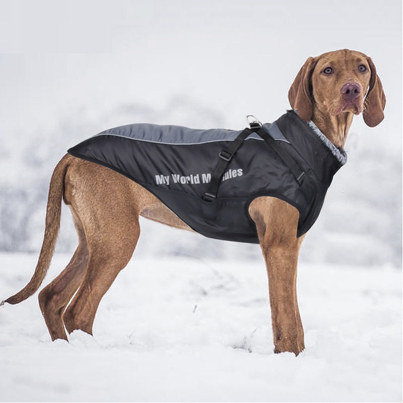 Ropa reflectante impermeable para mascotas, chaqueta reflectante para perros grandes