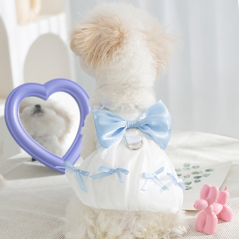 Bow Princess Style Traction Dog Clothes