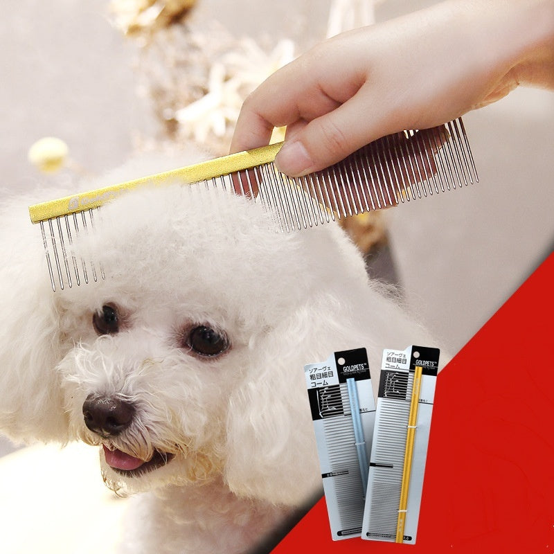 Pet Comb Colorful Stainless Steel Shedding 1mm Dog Grooming Comb Puppy Hair Remover Piano Paint Cleaning Brush Pet Accessories