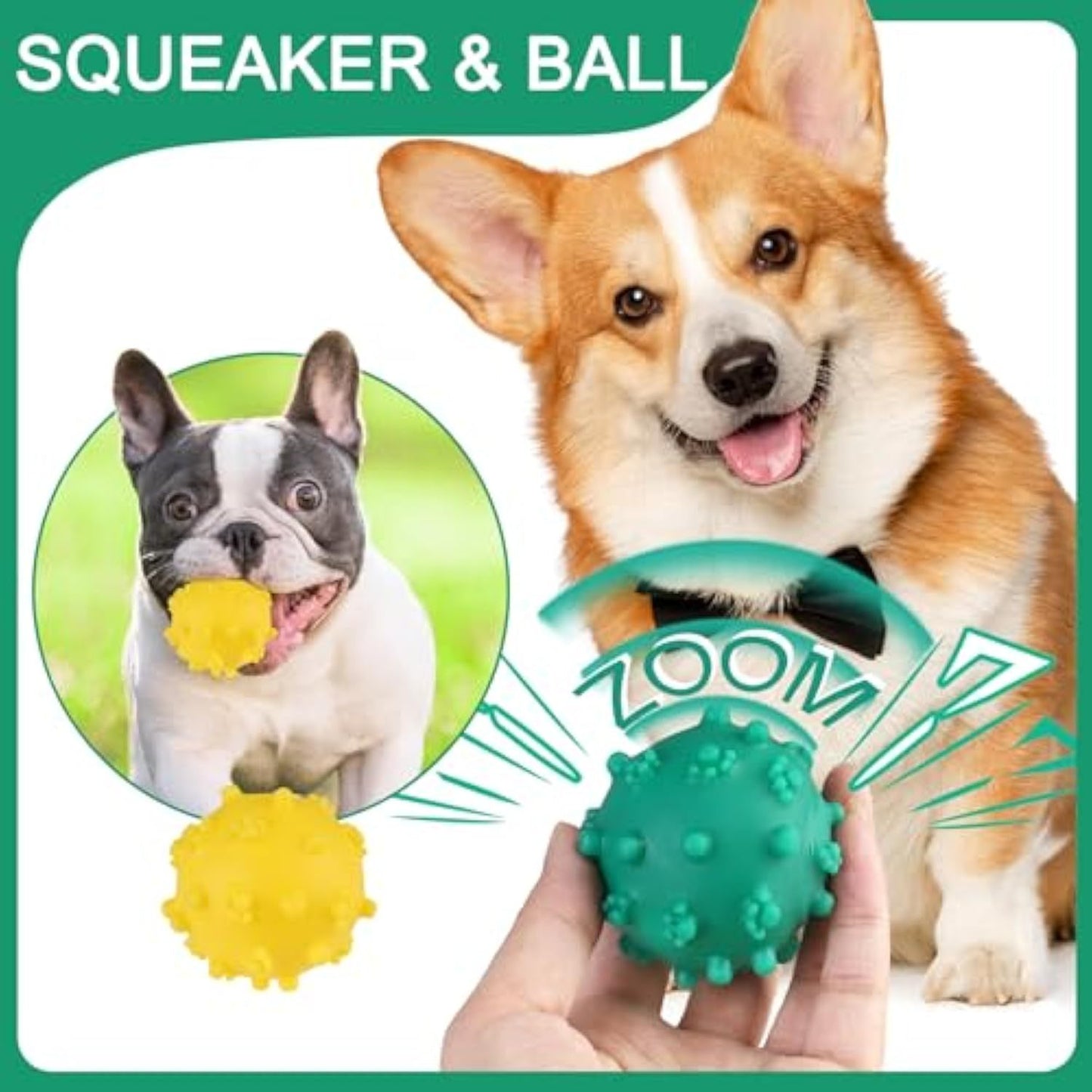 Dog Toy Balls Bright Color Spike Dog Balls Puppy Chew Toys For Teething Training Interactive Fetch Dog Balls Outdoor Water Toys For Small Dog Puppy Pomeranian Chihuahua