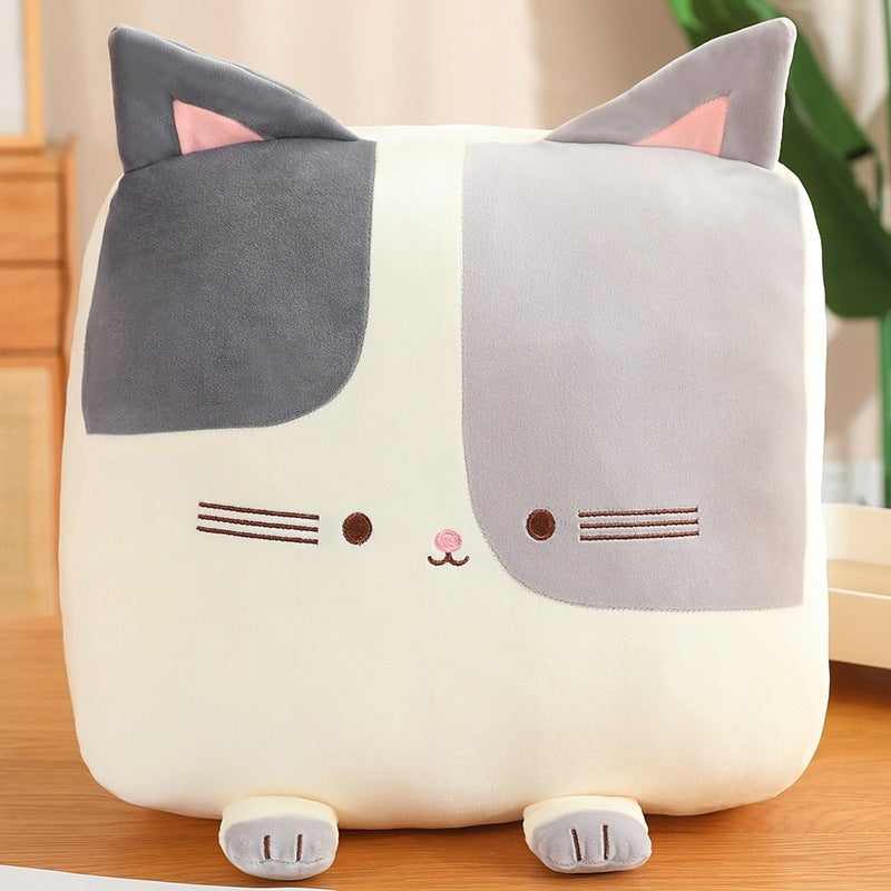 Square Cat Pillow Sleeping Plush Doll