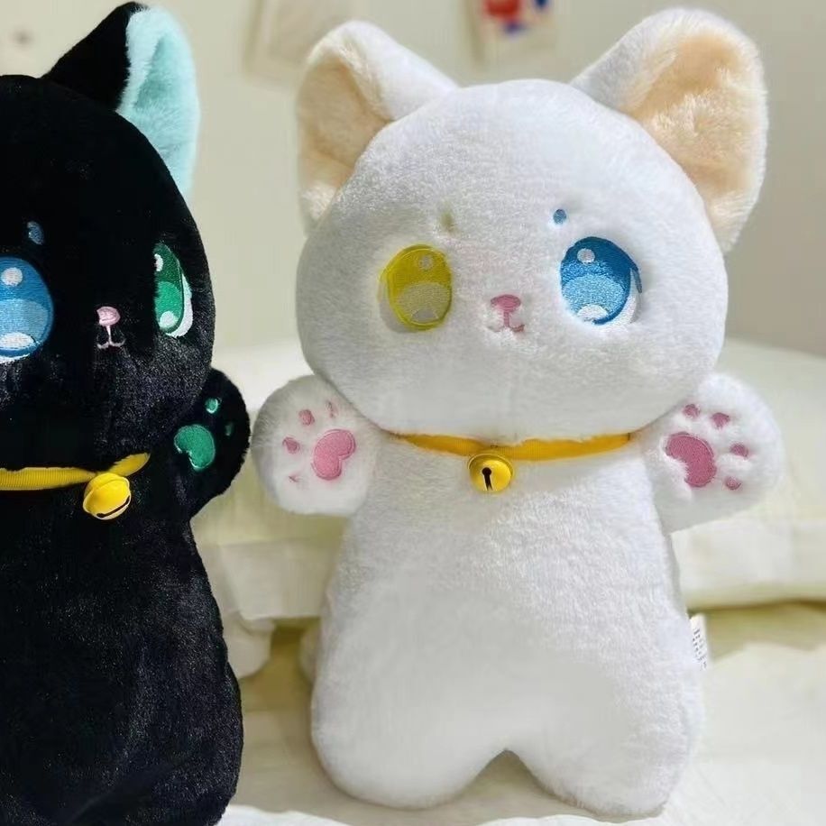 Cute Black And White Cat Doll Plush Toys