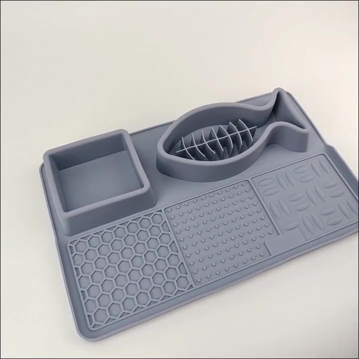 Multifunction Pet Slow Feeder Bowls Dog Licking Mat With Suction Cups For Anxiety Relief Dog Cat Water Drinking Eating Food