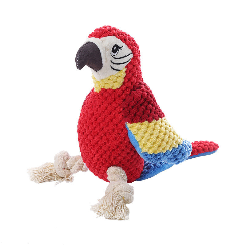 Pet Dog Bite Parrot Plush Toy