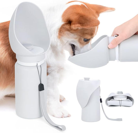 Bouteille d'eau pour chien anti-fuite, portable, de voyage, pliable, légère, distributeur d'eau pour chien, bol à boire pour chiens, chiots, animaux de compagnie en déplacement, pour l'extérieur