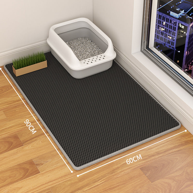 Tapis de litière pour chat double couche imperméable pour piège à urine, tapis de toilette antidérapant facile à nettoyer, tapis à gratter pour chat, grands tapis pour pieds 