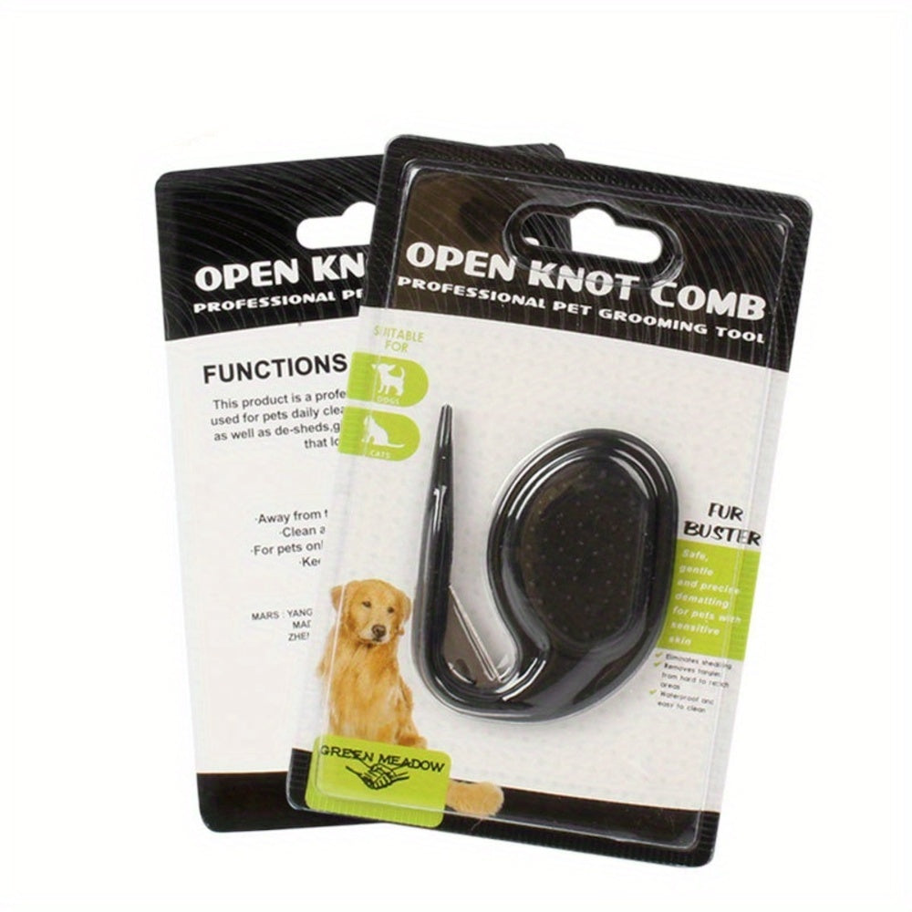 Peigne à nouer pour animaux de compagnie 2 pièces, peigne à nouer pour chats, peigne à nouer pour chien, peigne à nouer pour chiot chaton pour enlever les cheveux emmêlés et toiletter les poils noués lâches