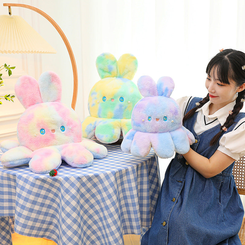 Two-sided Color-changing Octopus Rabbit Doll