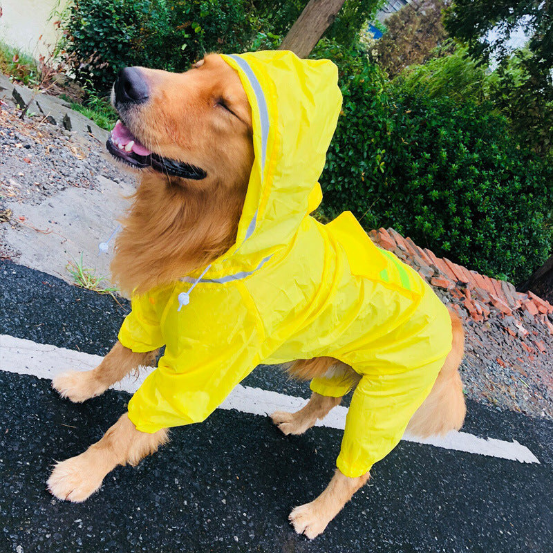 Chubasquero para perro, ropa para perro pastor con borde, impermeable